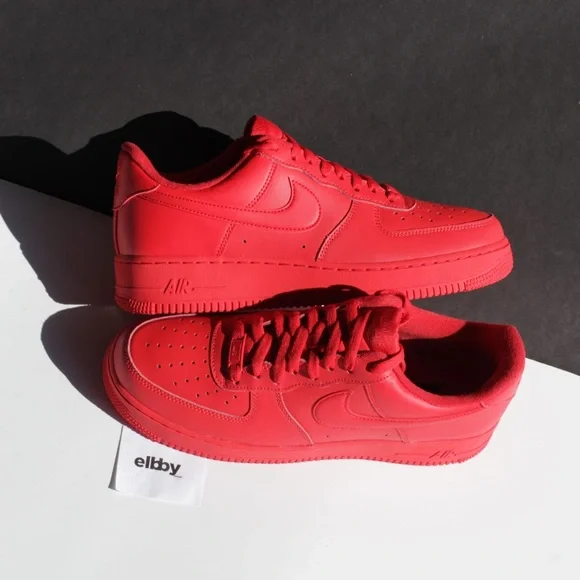 Nike | Shoes | Nike Air Force Low 7 Triple Red Size 95  display picture 1